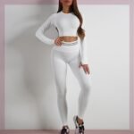 Seamless Sports Set For Women Workout Outfit Booty Yoga Pant - Image 6