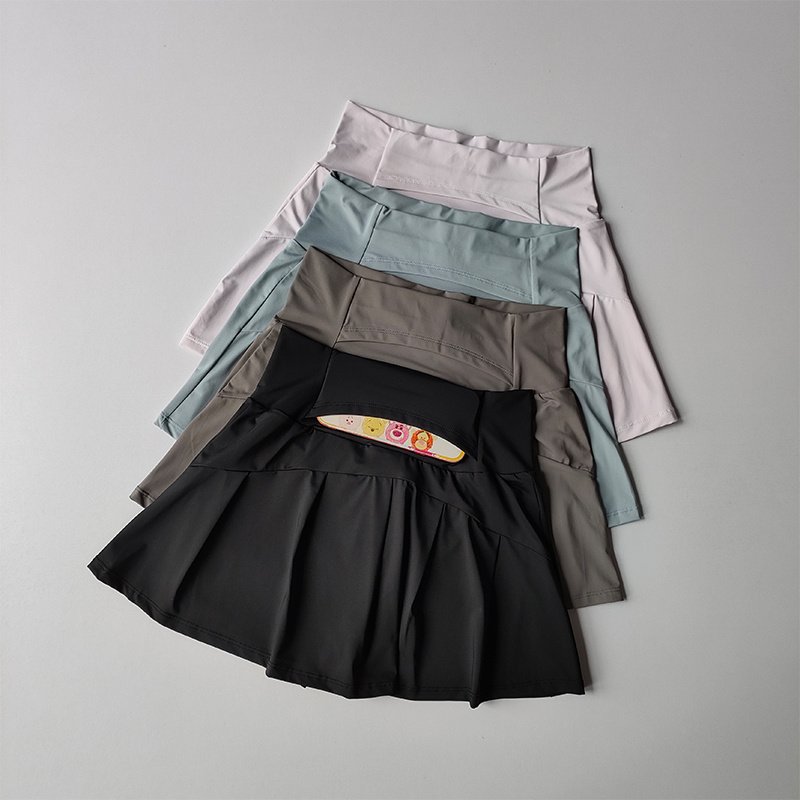 12edfcaa-dbbd-4447-81e0-566e8f9151d4.jpg High Top Sports Short Skirt Anti-exposure Shorts With Lining - Image 8