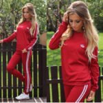 Survetement Femme Marque Spring fashion 2 pieces set tracksuit Women Crown printed Casual O-neck sportwear sporting suit women - Image 3