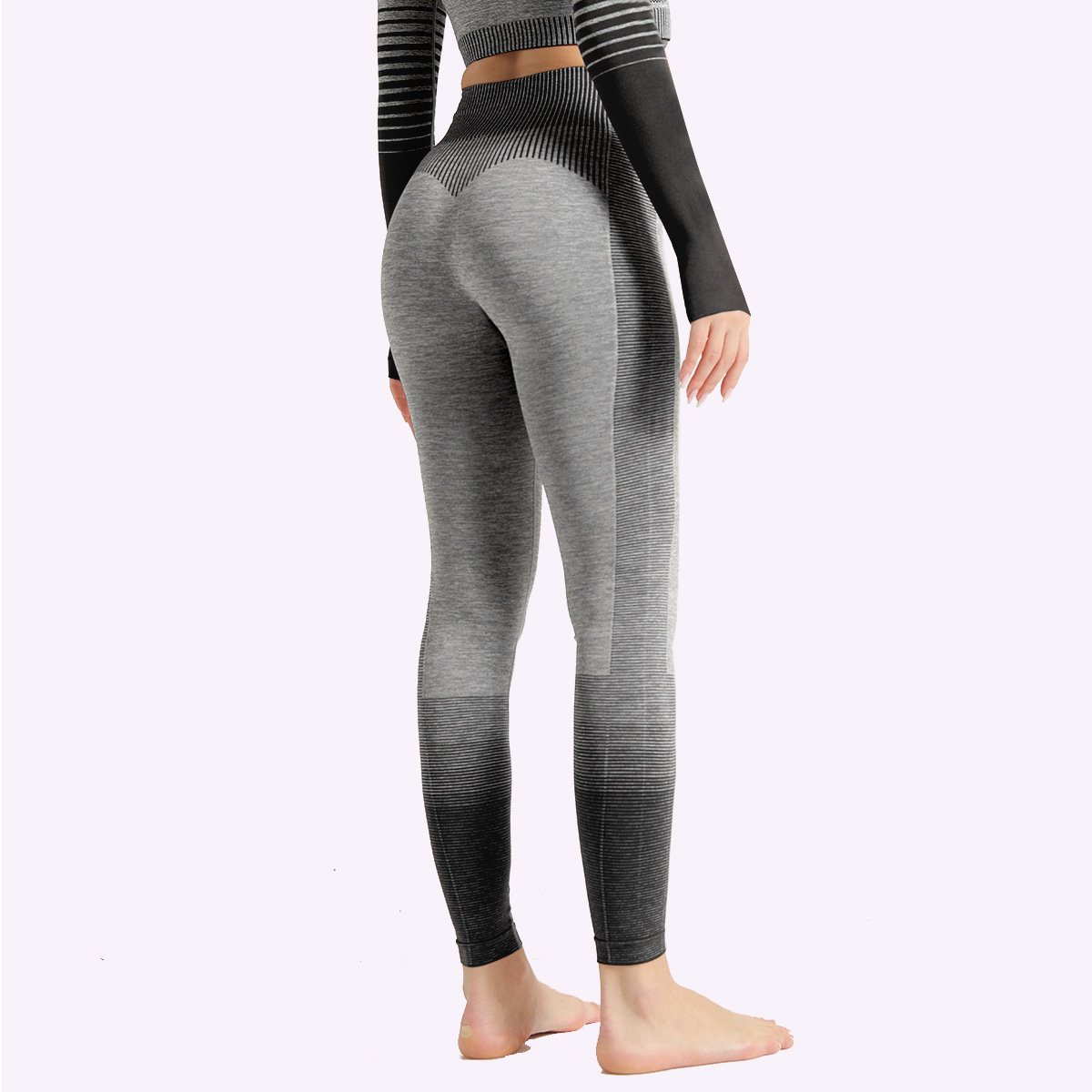 1613562072612.jpg Gym High Waist Leggings Women Knitted Workout Running Yoga Pants - Image 9