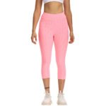 Women Cropped High Waisted Yoga Pants Bubble Hip Butt Lifting Leggings - Image 7