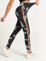 5 Pack Women's Tie-Dye Cutout Yoga Pants High-Waisted Leggings Women's Tie-Dye Leggings,, Leggings Women High Waisted Seamless Workout Leggings Gym Booty Tights Tummy Control Yoga Pants - Image 4