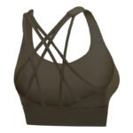 New cross back padded sports bra