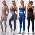 Snake pattern seamless sports yoga set