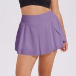 Plus Size High Waist Running Sports Short Skirt Women's Fitness Pants Yoga Skirt - Image 6