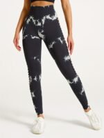 5 Pack Women's Tie-Dye Cutout Yoga Pants High-Waisted Leggings Women's Tie-Dye Leggings,, Leggings Women High Waisted Seamless Workout Leggings Gym Booty Tights Tummy Control Yoga Pants - Image 6