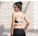 Cross Back Strappy Sports Bra Push Up Padded Gym Backless Yoga Bra - Image 4