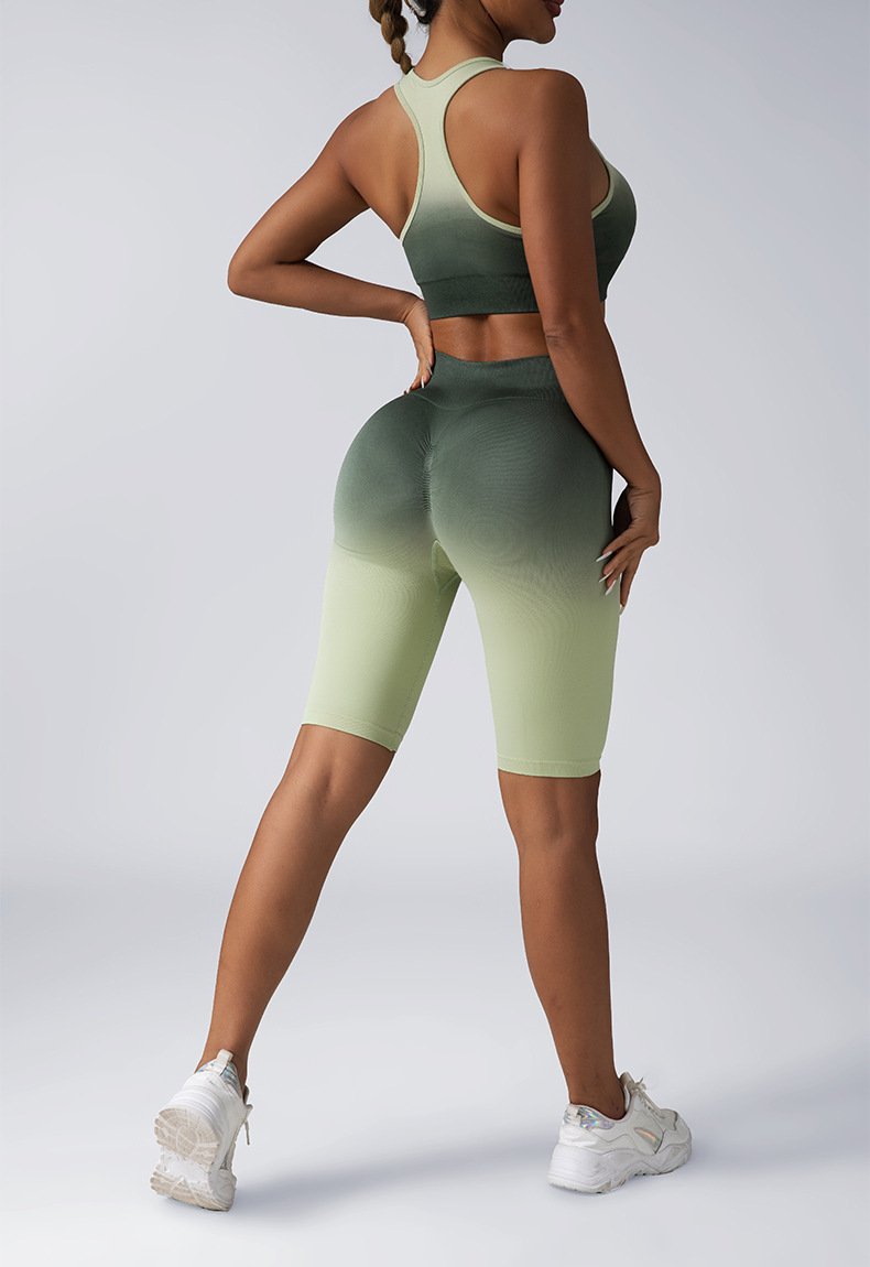 62772927-b92a-4993-a72c-93183a431682.jpg Workout Sets For Women 2 Piece Seamless  Crop Tank High Waist Shorts Yoga Outfits,Workout Outfits For Women 2 Piece Seamless Sport Bra High Waist Yoga Leggings Sets - Image 2