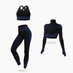 Seamless Quick-drying Yoga Suit Outerwear Three-piece Set - Image 5