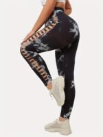 5 Pack Women's Tie-Dye Cutout Yoga Pants High-Waisted Leggings Women's Tie-Dye Leggings,, Leggings Women High Waisted Seamless Workout Leggings Gym Booty Tights Tummy Control Yoga Pants - Image 5