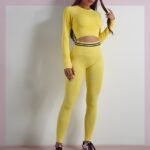 Seamless Sports Set For Women Workout Outfit Booty Yoga Pant - Image 8