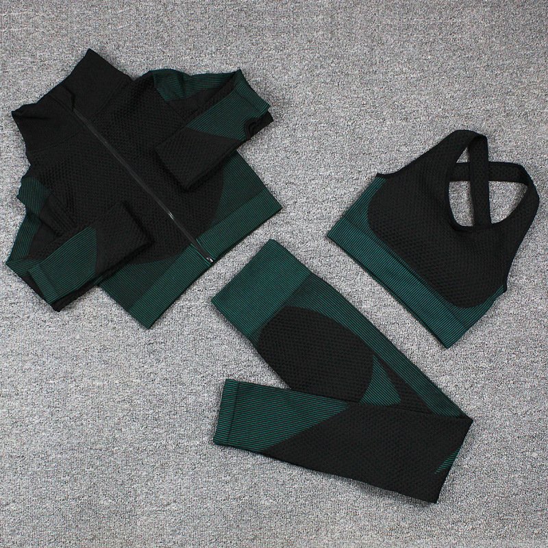 921813e1-0243-406c-9825-9298e6be0456.jpg Seamless Quick-drying Yoga Suit Outerwear Three-piece Set - Image 9