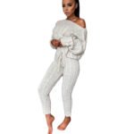 Autumn Winter Women Knitted Tracksuit Two Piece Set Women - Image 8