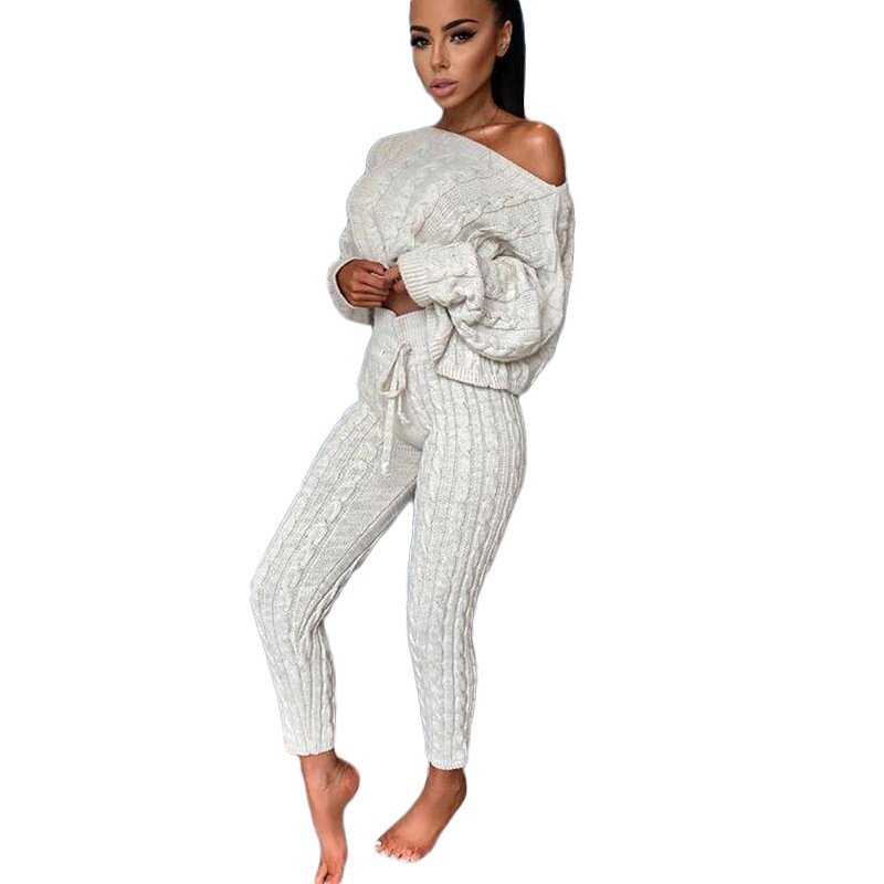 99e0c976-5ea3-46e0-a802-ed58bb842af9.jpg Autumn Winter Women Knitted Tracksuit Two Piece Set Women - Image 8