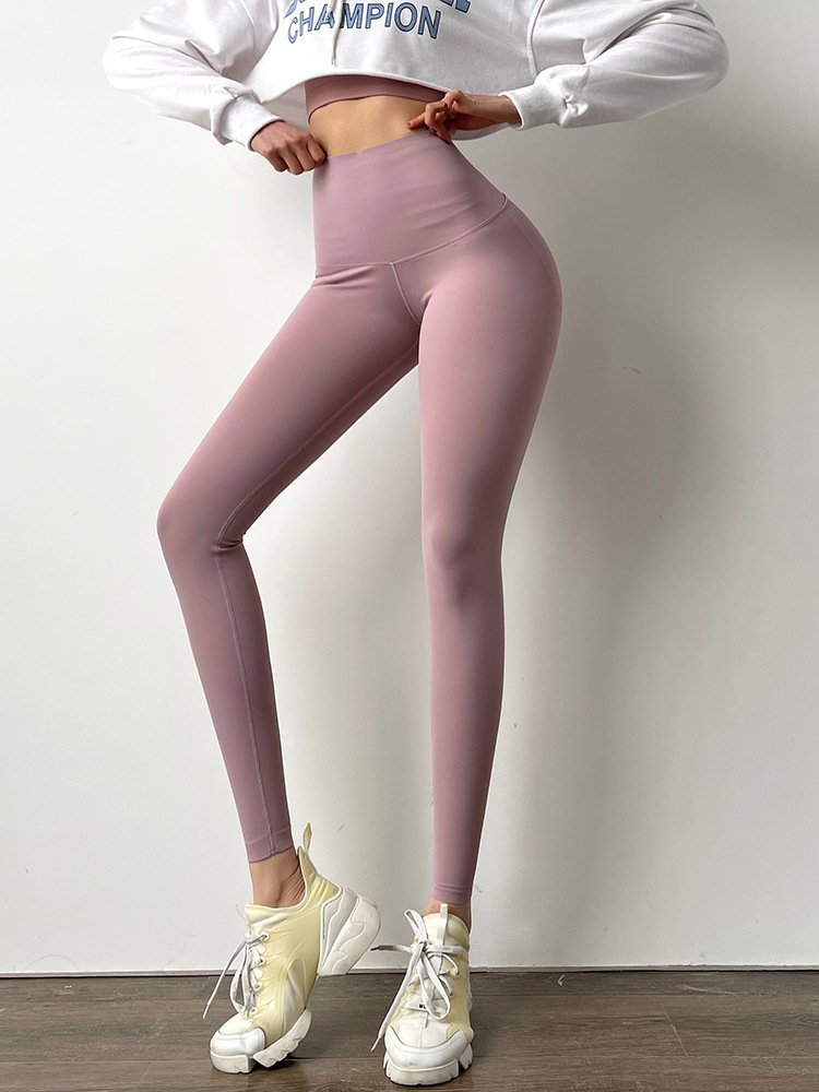 a13e741d-1a62-4ca4-947e-5061503ed622.jpg High-waisted Peach Yoga Pants Pressure Leggings - Image 1