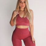 Yoga Suit Running Sports Workout Beauty Back Bra Tight Butt-lift Underwear Two-piece Set - Image 3