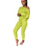 Autumn Winter Women Knitted Tracksuit Two Piece Set Women - Image 6
