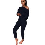 Autumn Winter Women Knitted Tracksuit Two Piece Set Women - Image 3