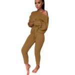 Autumn Winter Women Knitted Tracksuit Two Piece Set Women - Image 4