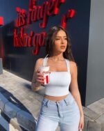 Sports Bra For Women Strappy Medium Support Push Up Padded - Image 4