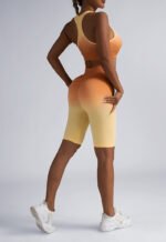 Workout Sets For Women 2 Piece Seamless  Crop Tank High Waist Shorts Yoga Outfits,Workout Outfits For Women 2 Piece Seamless Sport Bra High Waist Yoga Leggings Sets - Image 7