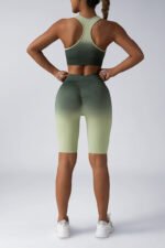Workout Sets For Women 2 Piece Seamless  Crop Tank High Waist Shorts Yoga Outfits,Workout Outfits For Women 2 Piece Seamless Sport Bra High Waist Yoga Leggings Sets - Image 4